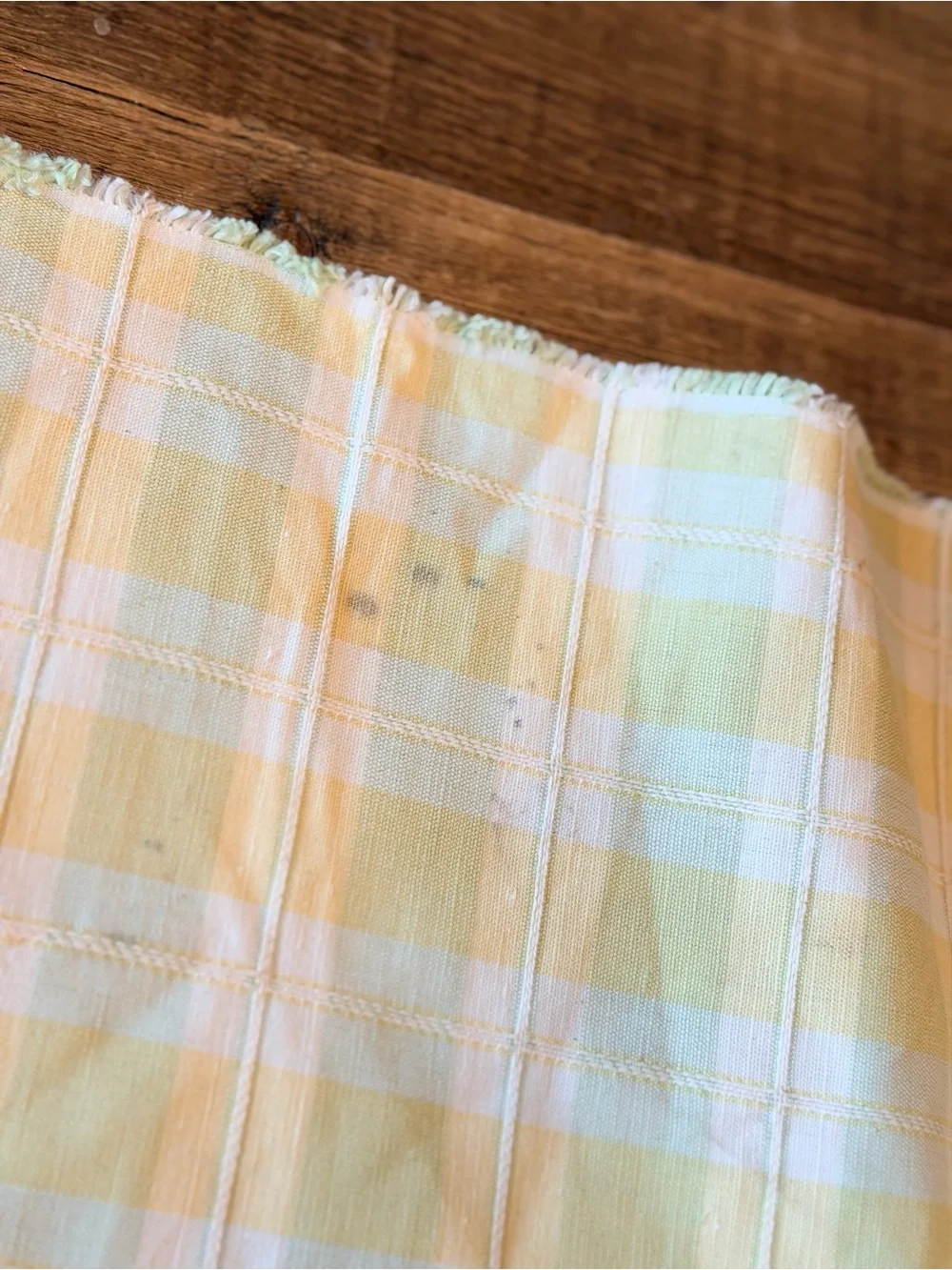 Vintage 80’s Windowpane Corded Gingham Upholstery Fabric. Madras| Plaid | 3 Yds